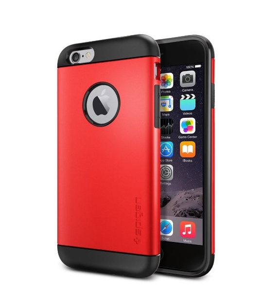 iPhone 6 Case Spigen Slim Armor AIR CUSHION electric red Slim Fit